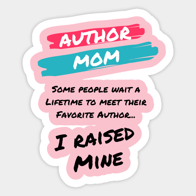 Author Mom (Black Lettering) Sticker by JD McCroskey Bookish Merch